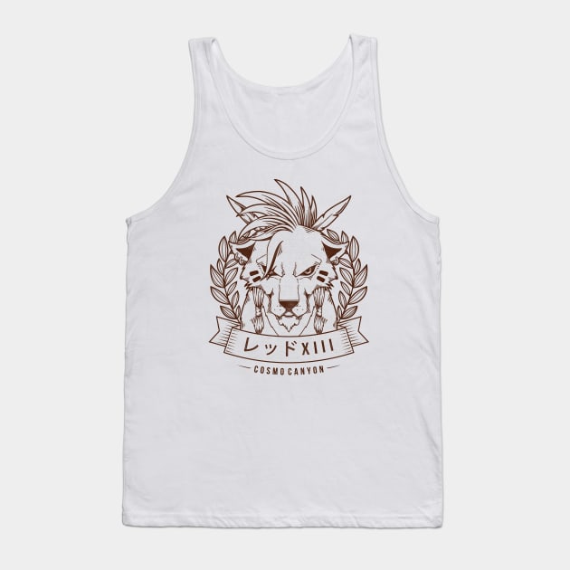 Red XIII Cosmo Canyon Tank Top by Alundrart